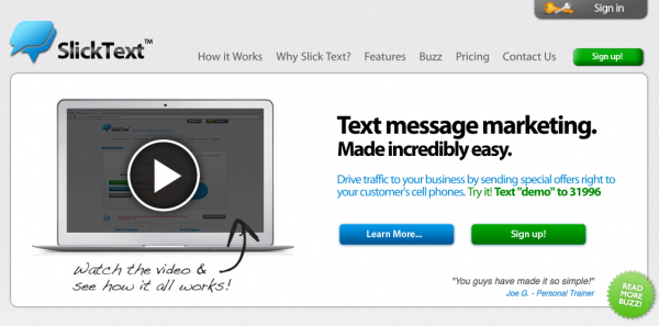 Text Message Marketing with Slick Text