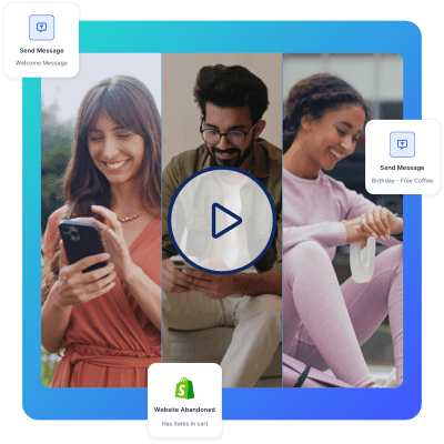 Customers receive automated text messages sent with SlickText workflows