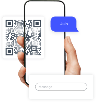 Example of a SlickText SMS marketing tool to grow your list with a QR code