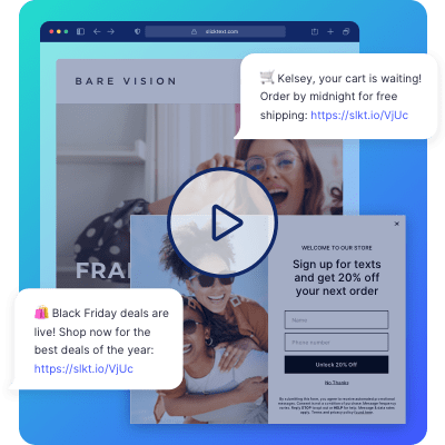 Video of an automated marketing platform for Shopify users