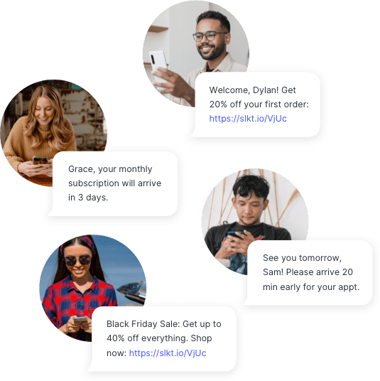 Customers receiving personalized mass text messages