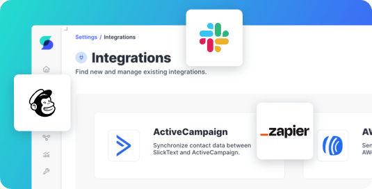 SlickText native integrations and Zapier connections