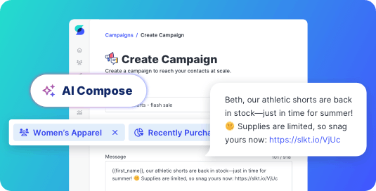 Example of a mass text you can send with an SMS drip service