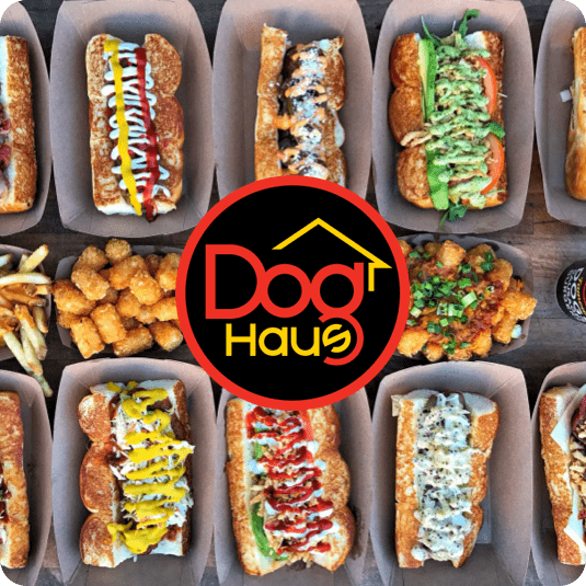 Photo of menu items from Dog Haus, a restaurant using SlickText to increase foot traffic and cultivate loyal customers