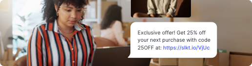 Example of a text message sent using an SMS marketing strategy