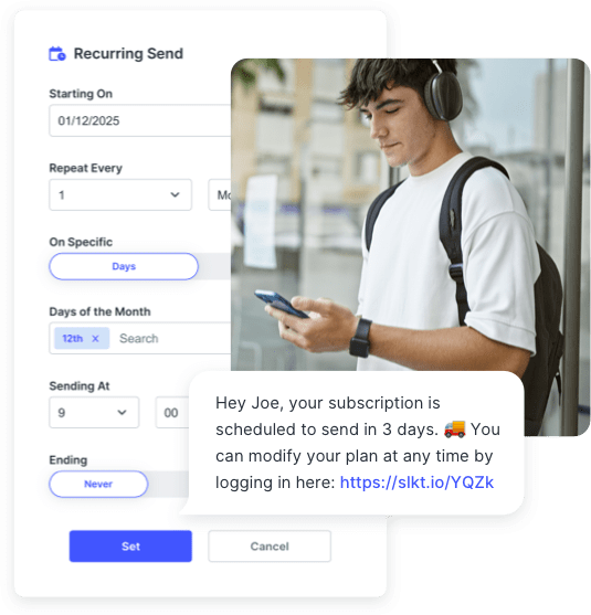 How to send automatic text messages on a recurring basis with SlickText